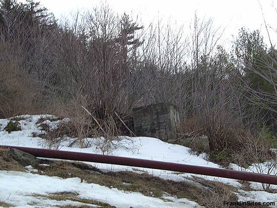 A concrete footing from the former West T-Bar (2004)