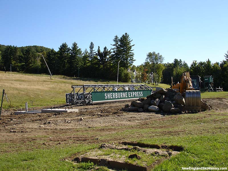 Construction of the bottom terminal of the Sherburne Express Quad (2005)