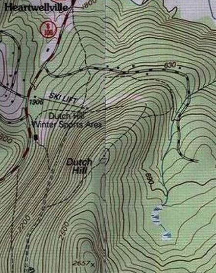 The circa 1980s USGS topographic map