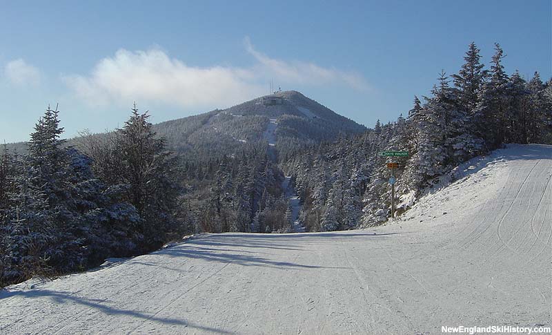 The abandoned upper third liftline from the gondola (2005)