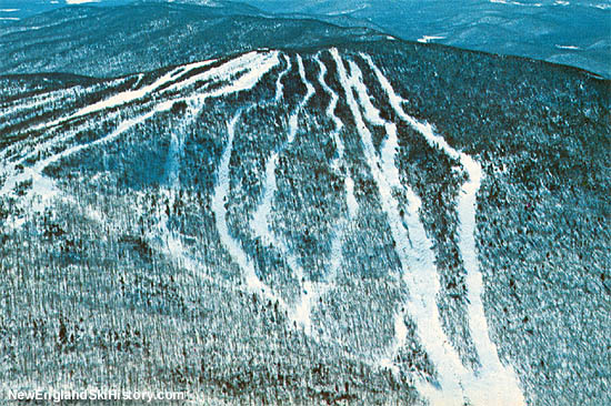 A 1960s postcard showing the North Face at Mt. Snow