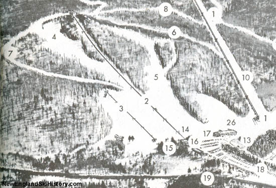 The T-Bar served Little Pico (early 1960s trail map)