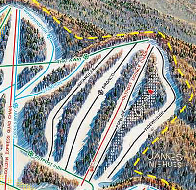 The 2009-2010 Pico trail map showing the Outpost area