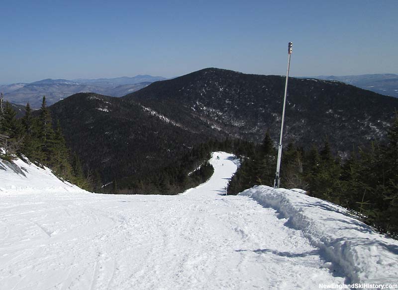 The back side of Whiteface Mountain (center right) as seen from Madonna