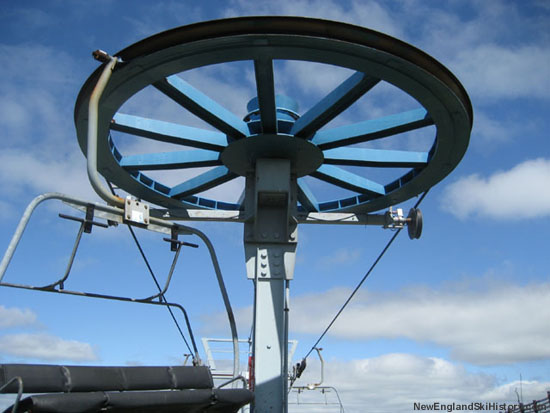 The top bullwheel of the Snow Bowl Quad (2006)