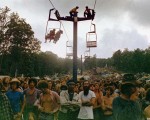 The lift line during the Powder Ridge Rock Festival