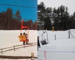 The King Pine Polar Bear Chairlift, 1960s vs. 2014