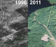 Baker Mountain Aerial Imagery, 1996 vs. 2011