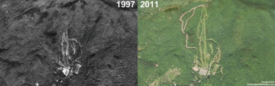 Black Mountain Aerial Imagery, 1997 vs. 2011