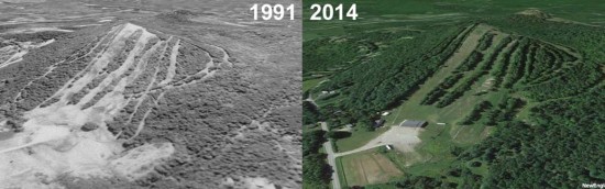 Hermon Mountain Aerial, 1991 vs. 2014