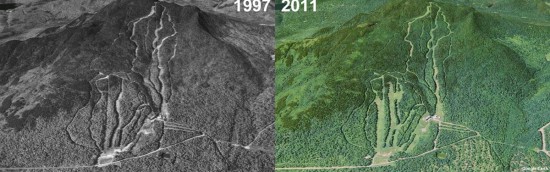 Squaw Mountain Aerial Imagery, 1997 vs. 2011