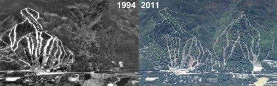 Attitash Aerial Imagery, 1994 vs. 2011