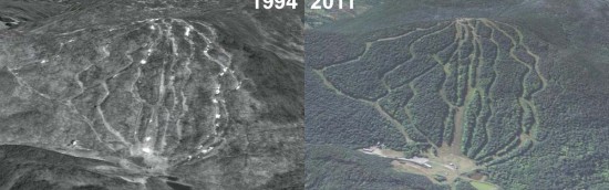 Balsams Wilderness Aerial Imagery, 1994 vs. 2011