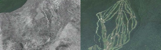 Waterville Valley Aerial Imagery, 1964 vs. 2011