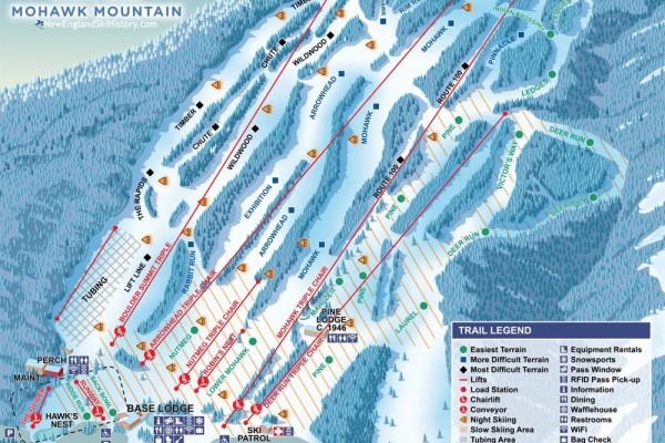 2024-25 Mohawk Mountain Trail Map