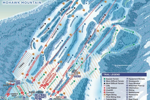 2025-26 Mohawk Mountain Trail Map