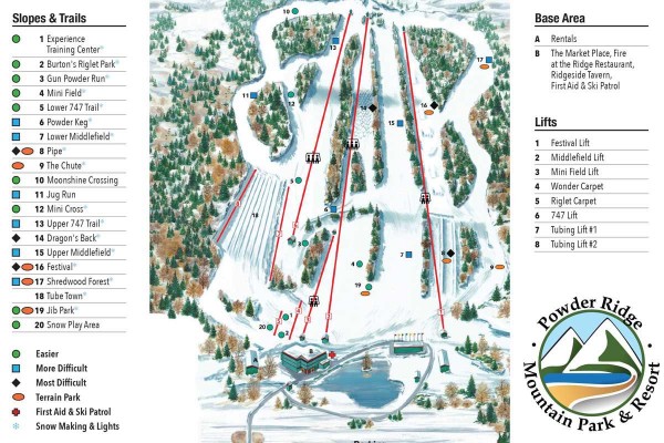 2025-26 Powder Ridge Trail Map