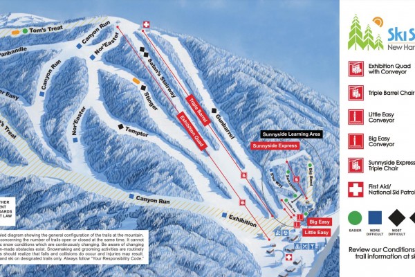 2025-26 Ski Sundown Trail Map