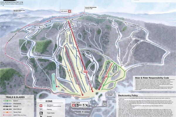 2022-23 Black Mountain Trail Map