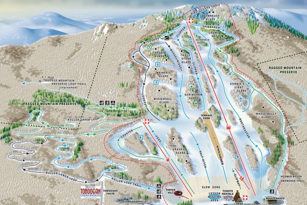 2022-23 Camden Snow Bowl Trail Map