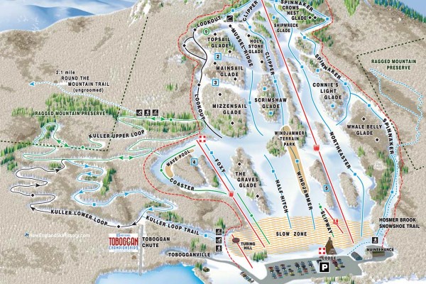 2025-26 Camden Snow Bowl Trail Map