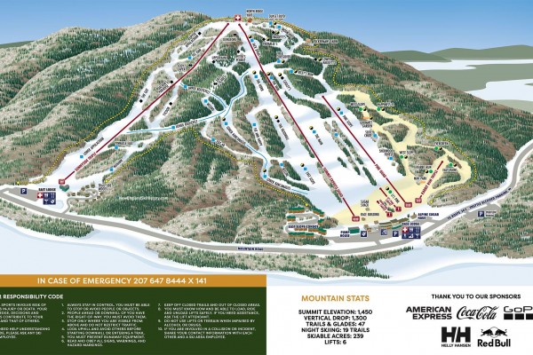 2024-25 Pleasant Mountain Trail Map