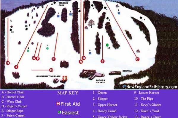 2022-23 Ski Bradford Trail Map