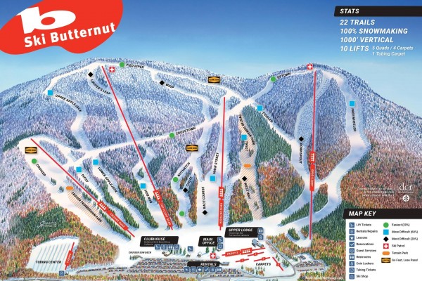 2025-26 Ski Butternut Trail Map
