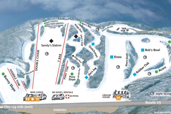 2022-23 Otis Ridge Trail Map