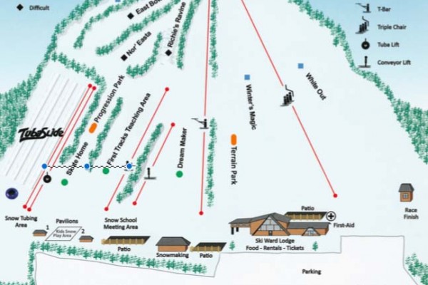 2023-24 Ski Ward Trail Map