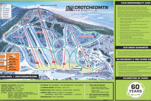 2024-25 Crotched Mountain Trail Map