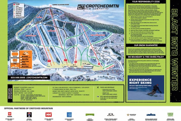 2025-26 Crotched Mountain Trail Map