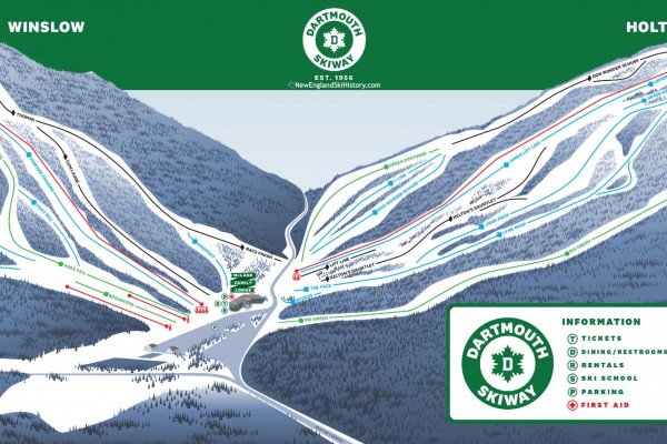 2022-23 Dartmouth Skiway Trail Map