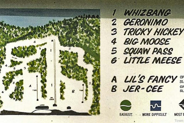 An undated Moose Mountain trail map