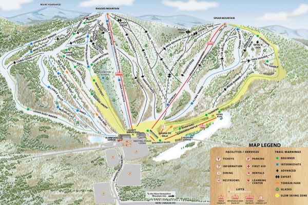 2022-23 Ragged Mountain Trail Map