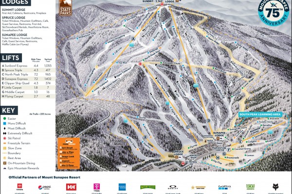2024-25 Mt. Sunapee Trail Map