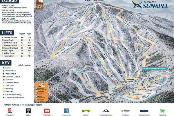 2025-26 Mt. Sunapee Trail Map