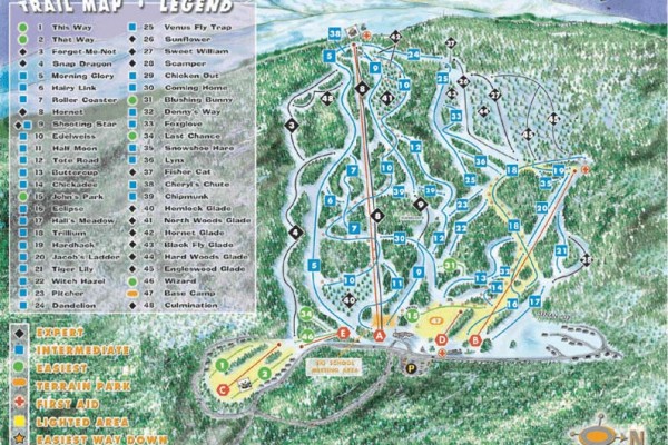 2019-20 Tenney Mountain Trail Map