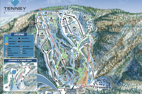 2024-25 Tenney Mountain Trail Map