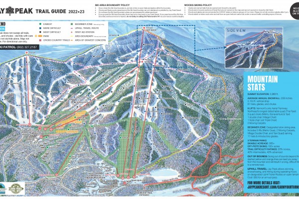 2022-23 Jay Peak Trail Map