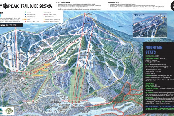 2023-24 Jay Peak Trail Map