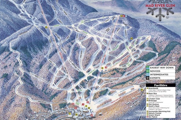 2022-23 Mad River Glen Trail Map