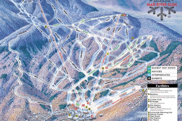 2025-26 Mad River Glen Trail Map
