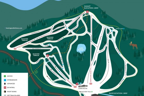2025-26 Middlebury College Snow Bowl Trail Map