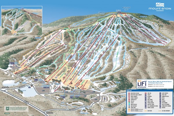2022-23 Mount Snow Trail Map
