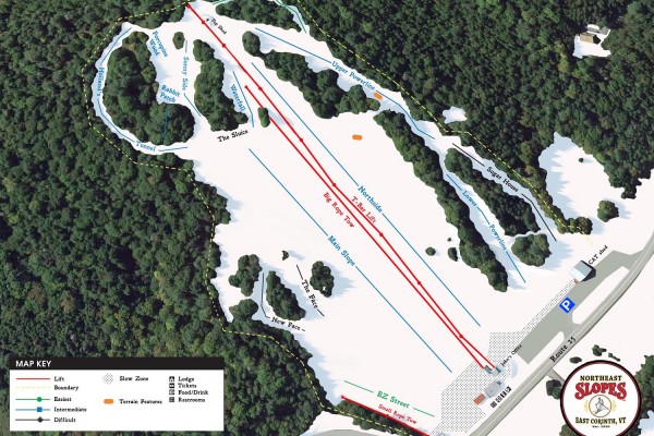 2025-26 Northeast Slopes Trail Map