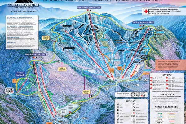 2022-23 Smugglers Notch Trail Map
