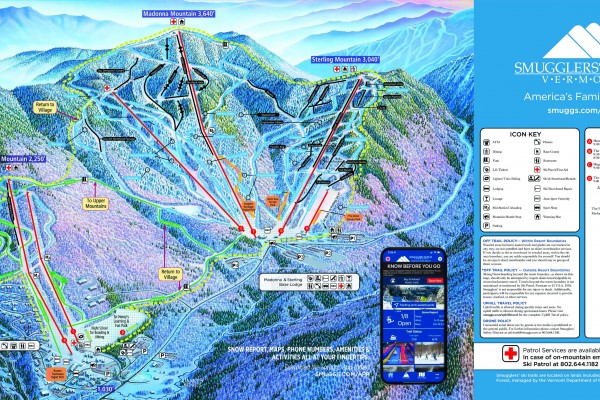 2024-25 Smugglers Notch Trail Map
