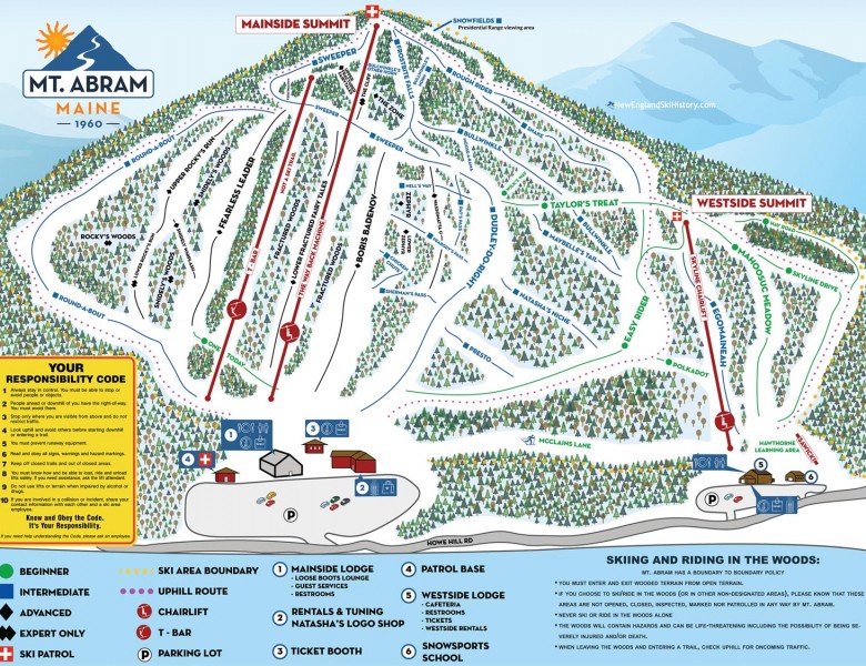 2025-26 Mt. Abram Trail Map