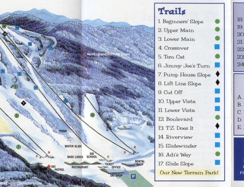 1997-98 Mt. Tom Trail Map